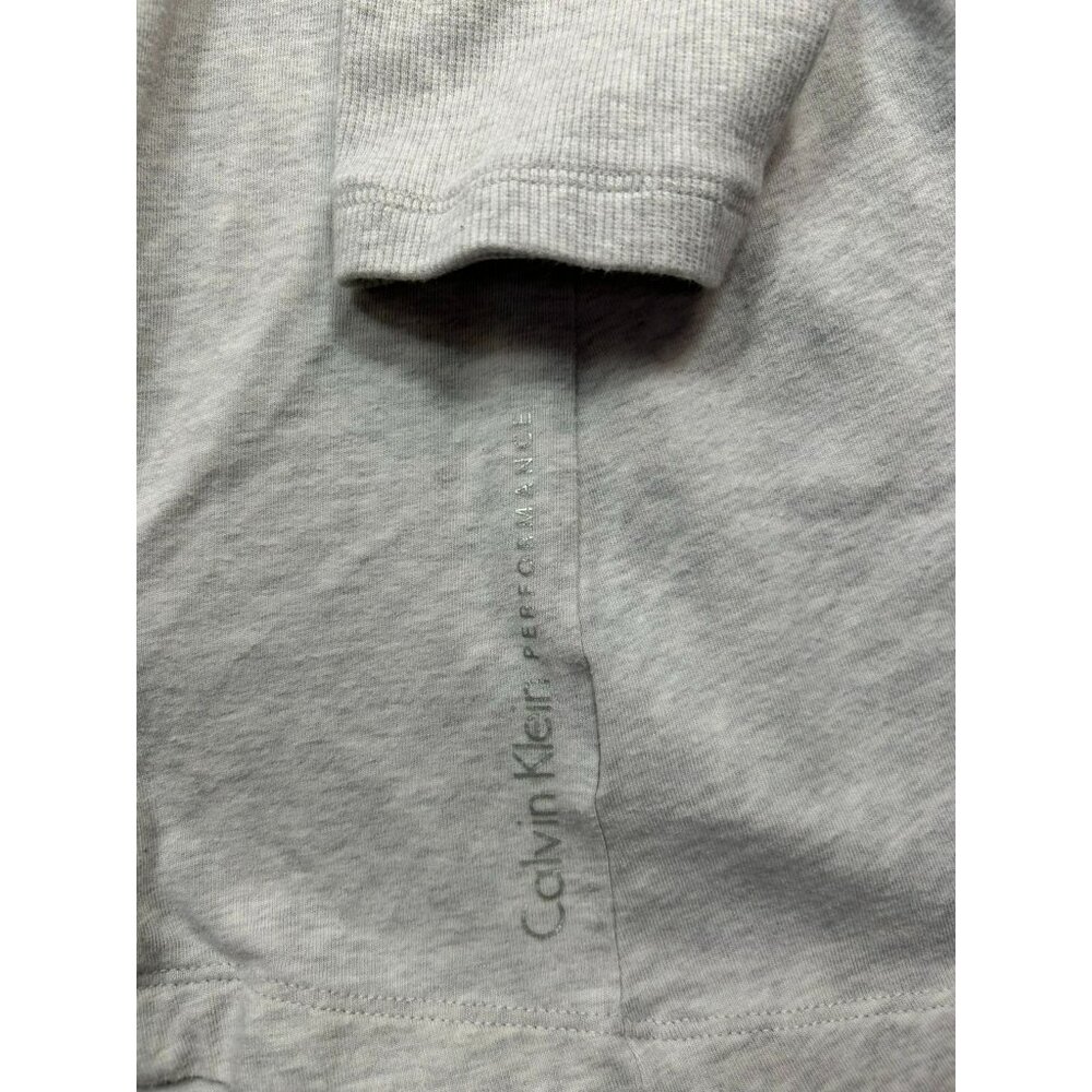 Calvin Klein Performance Gray Long-Sleeve Asymmetrical Zip Sweatshirt Women's M - Picture 2 of 5